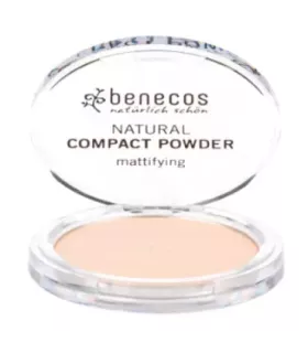 Polvos compactos ecológicos mate en color porcelana