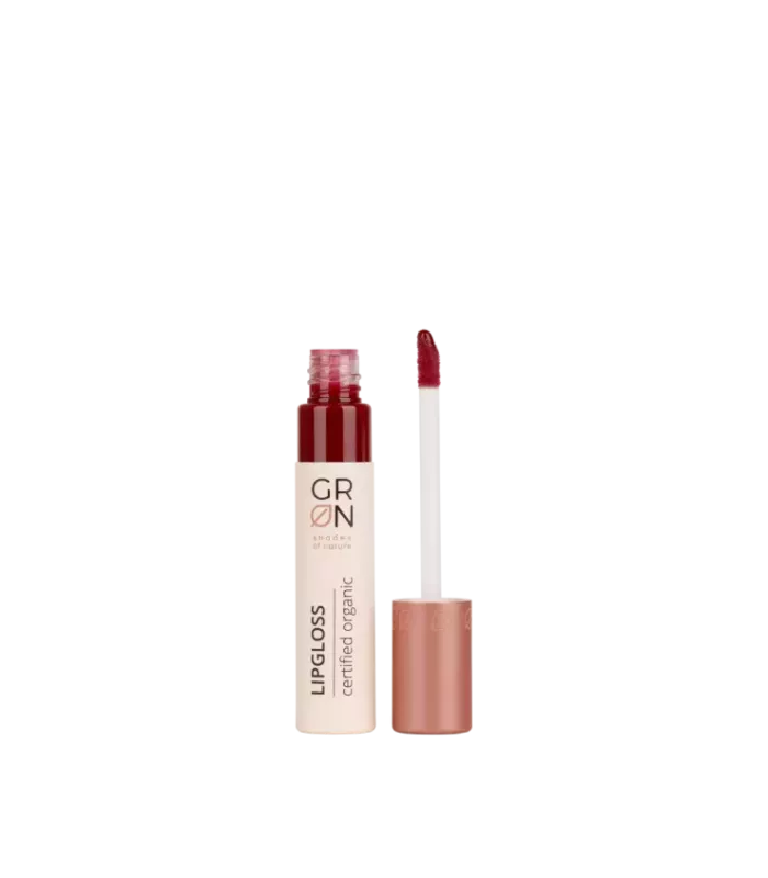 Brillo de labios rojo ciruela
