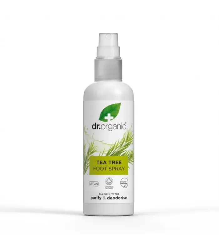 Spray desodorante para pies con árbol de té y aceite de menta
