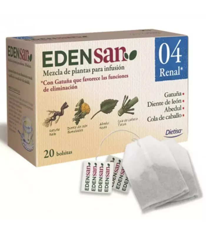 Infusión de plantas secas con Gatuña