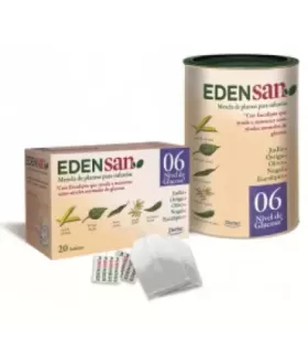 Infusión de plantas secas con eucalipto