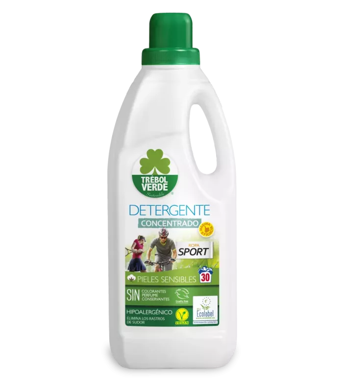 Detergente líquido ecológico para ropa deportiva