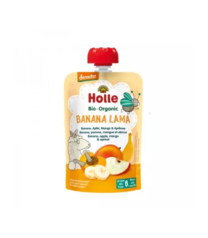 Smoothies Holle: merienda saludable y fácil de comer para niños a partir de 6 meses.