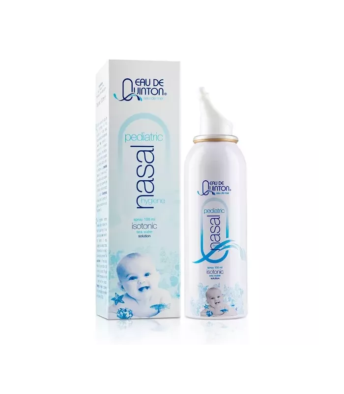 Imagen de un producto recomendado para la higiene nasal diaria y el tratamiento de congestiones y resfriados.