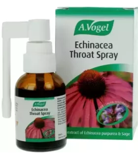 Spray Echinaforce para aliviar molestias de garganta con extracto de echinacea y salvia.