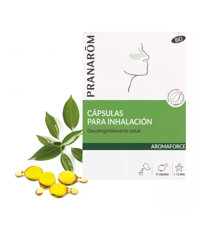 Cápsulas para inhalación que despejan la nariz en caso de congestión.