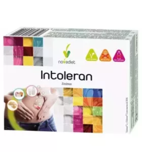 Suplemento Intoleran de Novadiet para mejorar la digestión y prevenir molestias abdominales.