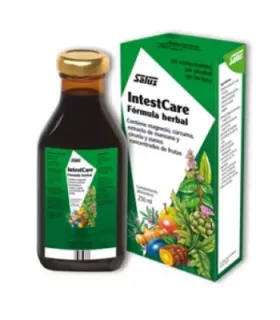 Imagen de un suplemento natural para la salud intestinal con extractos de cúrcuma