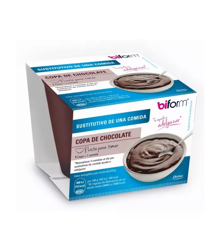 Crema sustitutiva de comida sabor chocolate para control de peso.