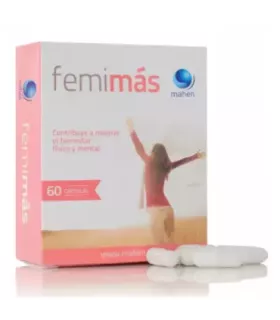 Suplemento Femimás de Mahen para aliviar síntomas de la menopausia.