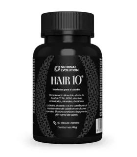 Suplemento Hair 10® de Nutrinat Evolution para un cabello sano y fuerte.