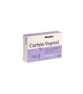 Cápsulas de gelatina blanda Oleoplan® Carbón Vegetal para aliviar flatulencias y vientre hinchado.