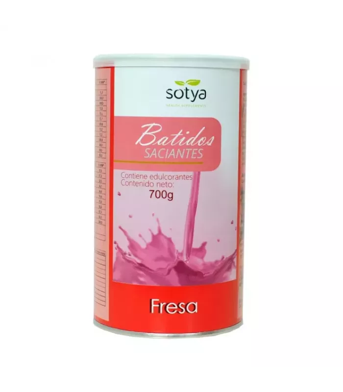 Batido saciante de fresa en envase de 700 g.