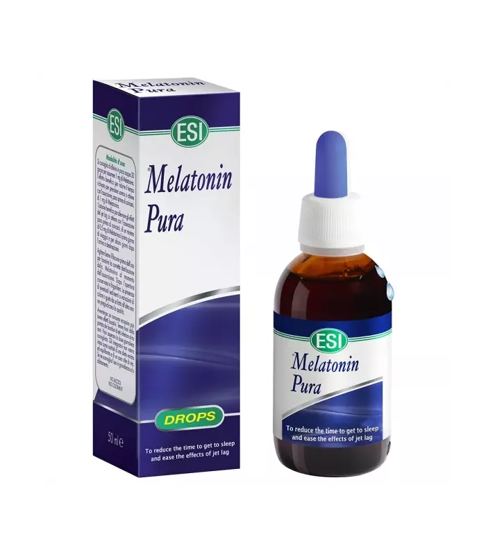 Suplemento de melatonina pura en sabor naranja roja para mejorar el sueño y aliviar el jet lag.
