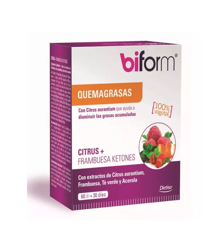 Complemento alimenticio para el control del peso con extracto de frambuesa
