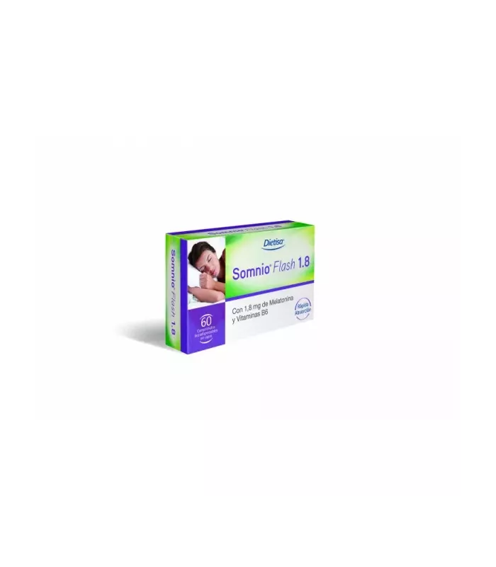 Complemento alimenticio Dietisa® Somnio® Flash 1.8 con melatonina y vitamina B6