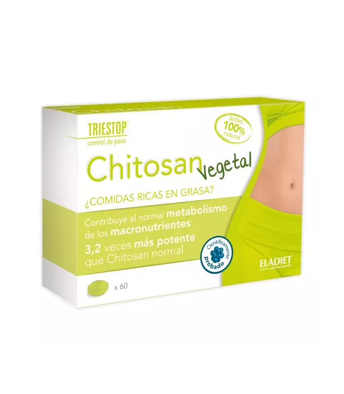 Imagen del complemento alimenticio Triestop Chitosán Vegetal de Eladiet