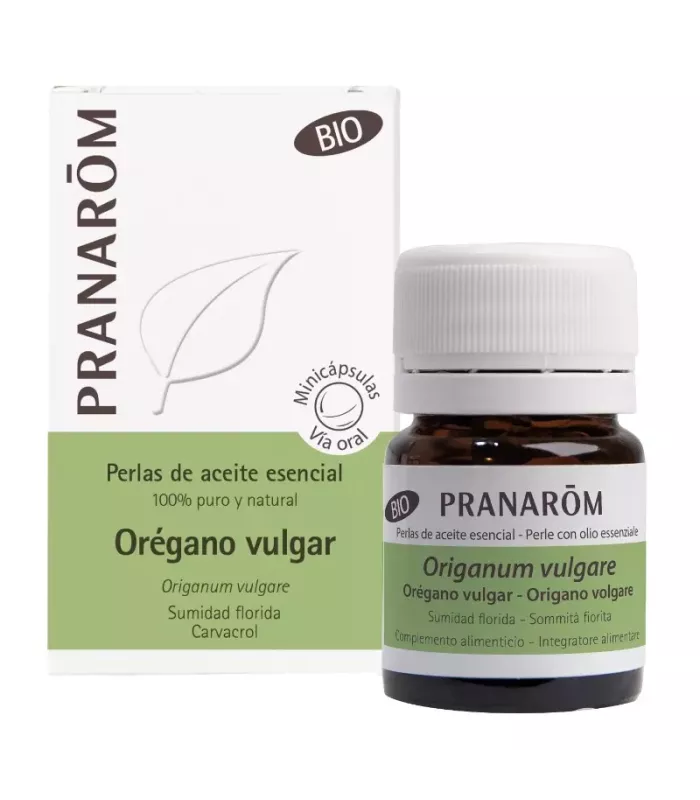 Perlas de aceite esencial de orégano ecológico