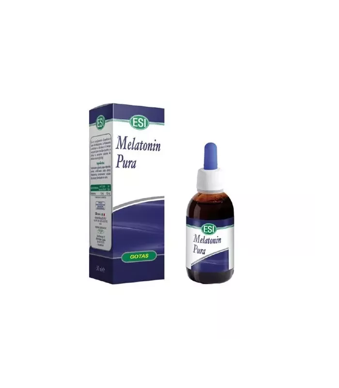 Suplemento de melatonina y hierbas relajantes con sabor a naranja.