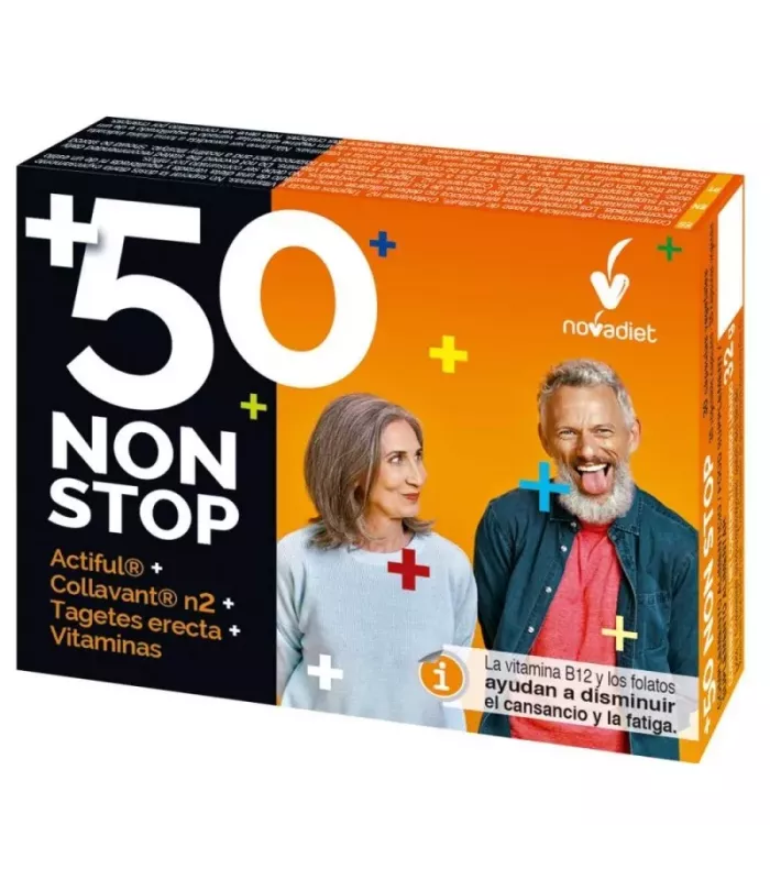 Suplemento +50 Non Stop de Novadiet para aumentar energía
