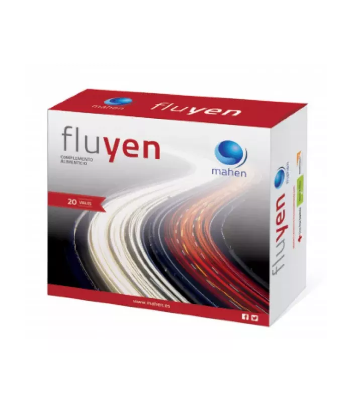 Suplemento natural Fluyen de Mahen para aliviar el cansancio e inflamación de las piernas y prevenir varices.