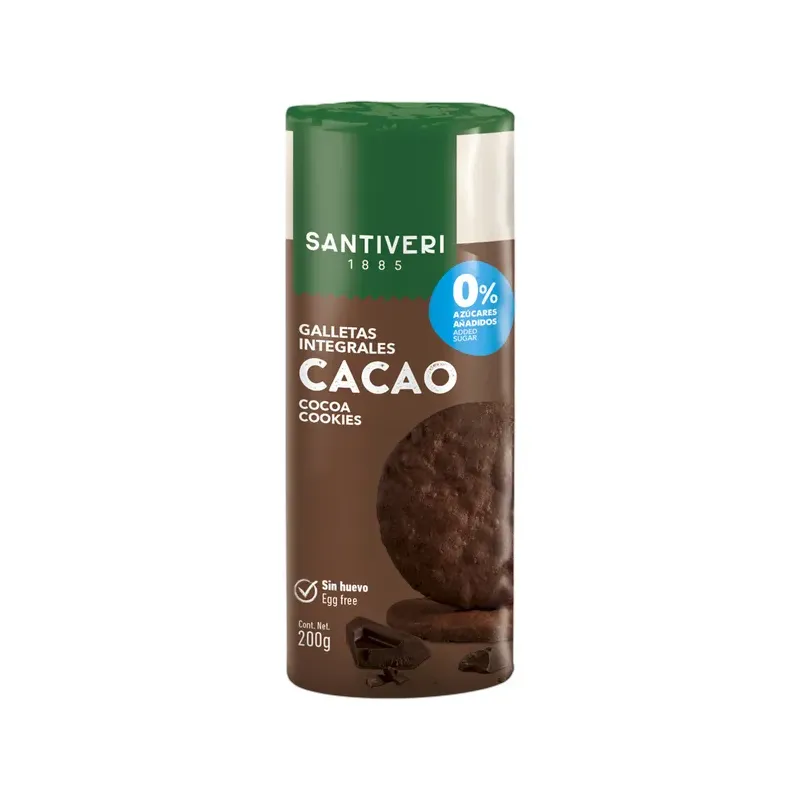 GALLETAS INTEGRALES CACAO 0%