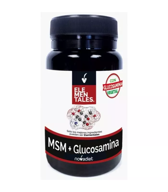 Suplemento MSM + Glucosamina de Novadiet para la regeneración del cartílago y mejora de la movilidad articular.