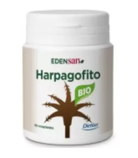 Imagen de complemento alimenticio de raíz de harpagofito ecológico.