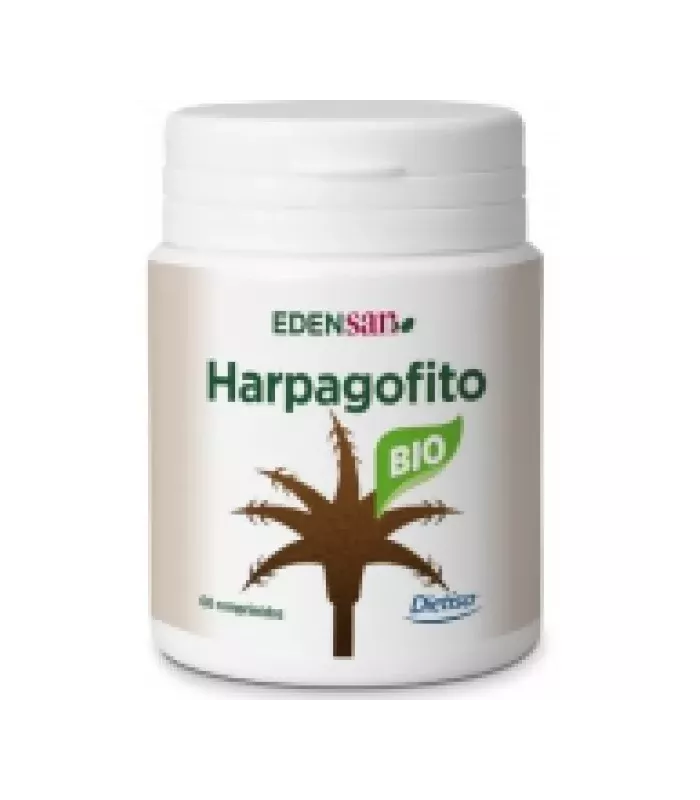 Imagen de complemento alimenticio de raíz de harpagofito ecológico.