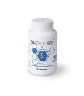 Suplemento de Zinc y Cobre en cápsulas.
