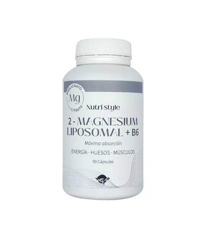 Suplemento de Magnesio liposomado con Vitamina B6 para máxima absorción y eficacia.