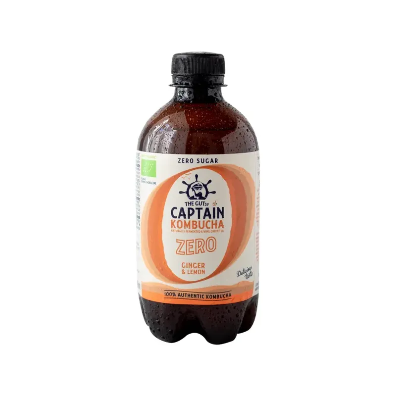 BEBIDA KOMBUCHA ZERO GINGER LEMON 400ML