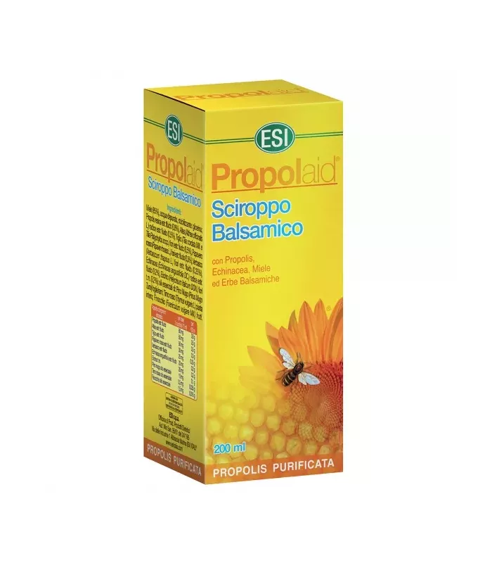Complemento alimenticio de Propóleo y Equinácea con Miel y hierbas para el bienestar respiratorio.