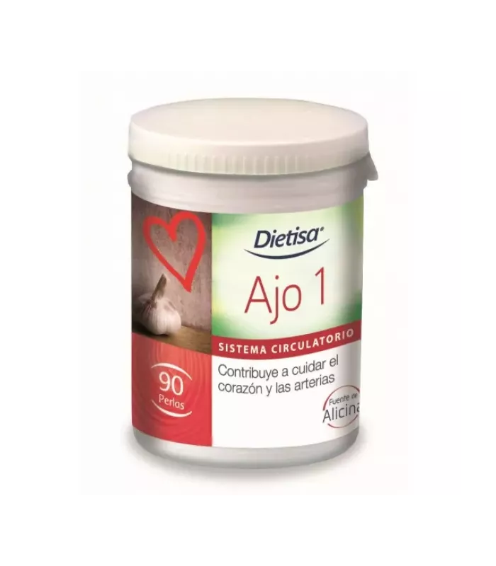 Imagen de complemento alimenticio de ajo macerado para una circulación sanguínea normal.