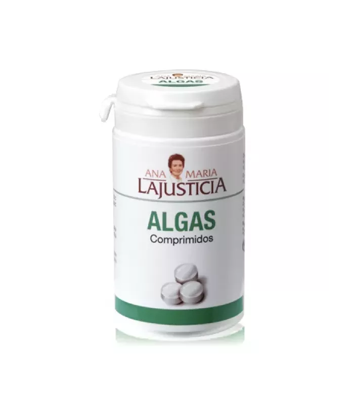 Imagen de un complemento alimenticio con algas fucus en polvo y extracto.