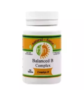 Imagen de un frasco de suplemento vitamínico con vitaminas del grupo B.