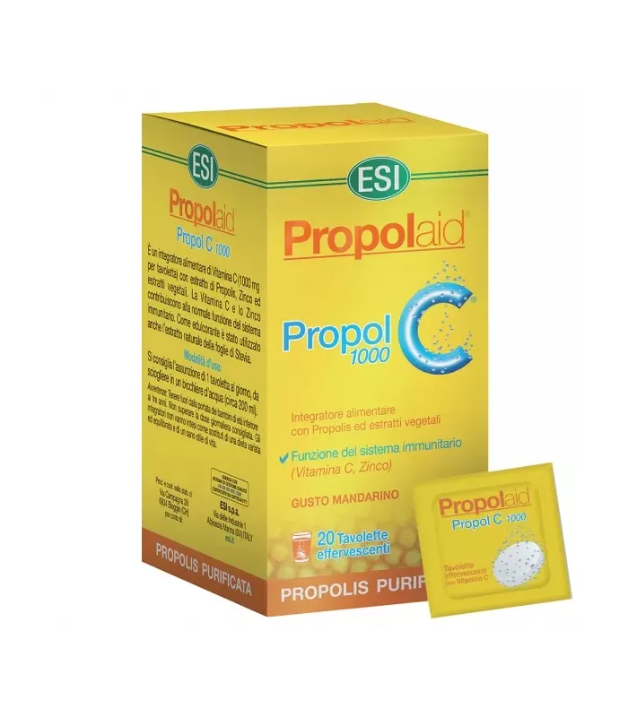Tabletas efervescentes de Vitamina C con Propóleo y Zinc