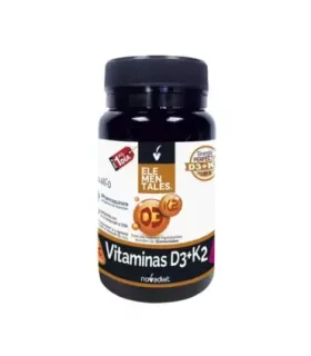 Imagen de un suplemento de vitaminas D y K para el mantenimiento saludable de los huesos.